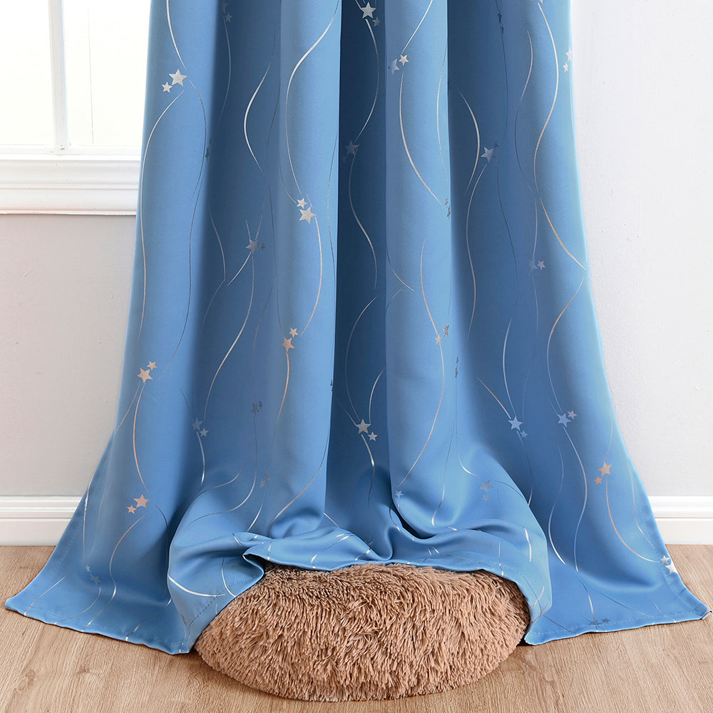 VagueCeleste - Thermal Curtains with Star Pattern