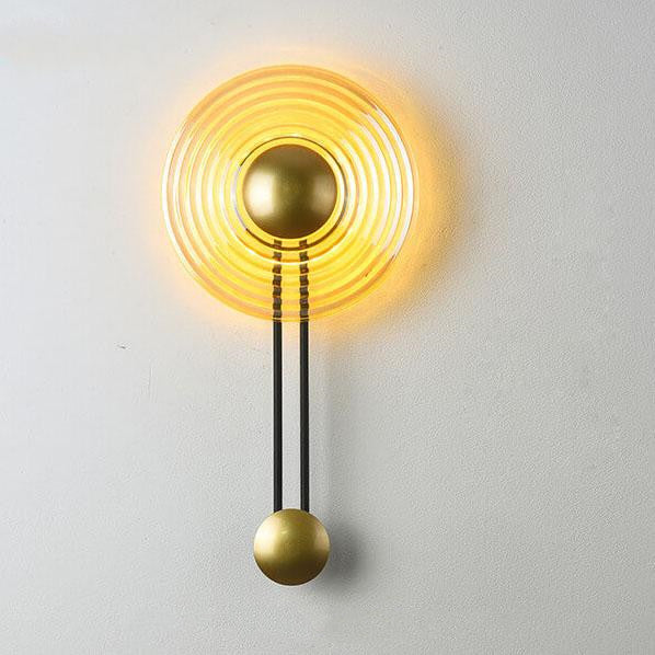 LuxLight - Modern 1-Light Circle LED Wall Lamp with Arm