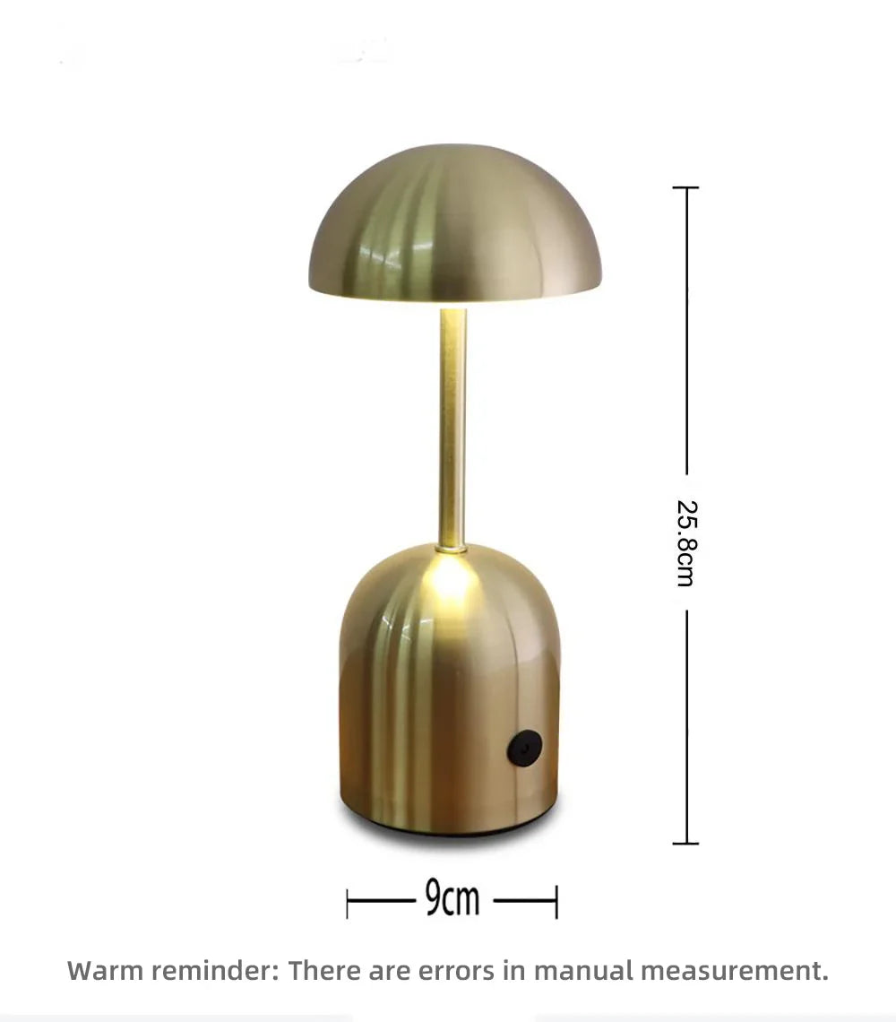 LuminaCrescent - Dimmable Metal Table Lamp