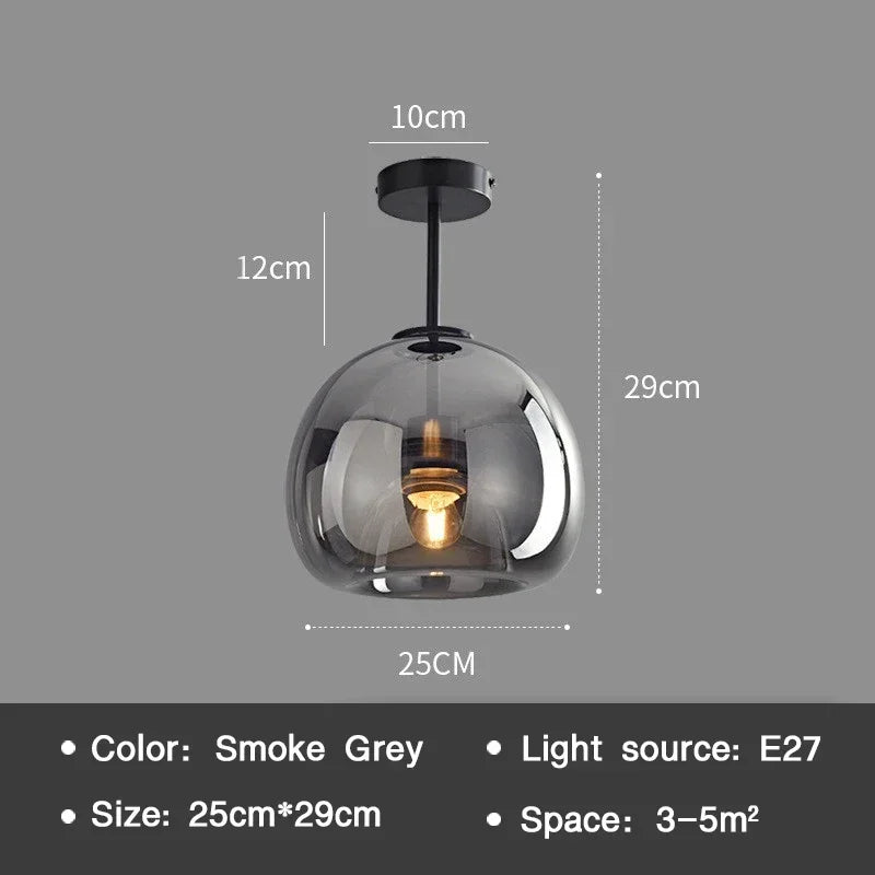 EssenceGlow - Minimalist Glass Ceiling Lamp