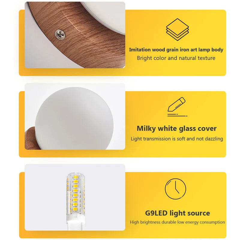 AuraGlimmer - Round Glass Wall Lamps