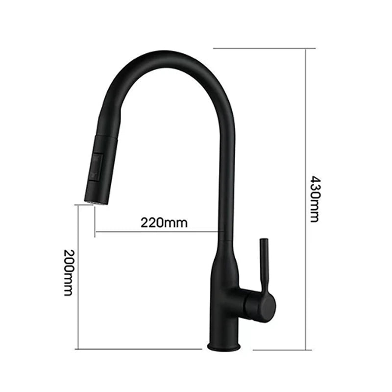 SteelFlow – Kitchen mixer tap with pull-out hand shower
