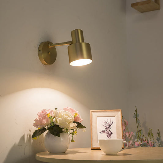 SolLuxe - Nordic minimalist gold metal column wall lamp 