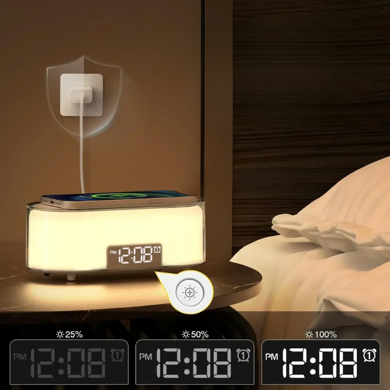 Wakening - Wireless Charging Station 15W with LED Alarm Clock