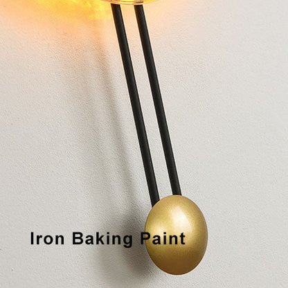 LuxLight - Modern 1-Light Circle LED Wall Lamp with Arm 