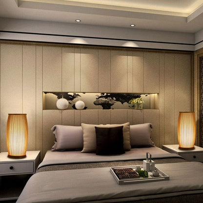 BambooGlow - Bamboo Table Lamp Night Light