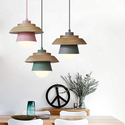 Wooden hanging lamps from Scandinavia 