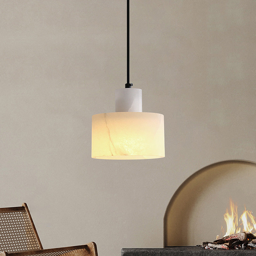 MarbreSimplicite - Scandinavische Hanglamp van Wit Marmer