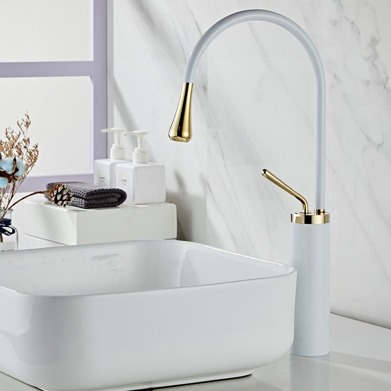 Tropfen Style Basin Faucet Bathroom Swivel Waterfall Faucet
