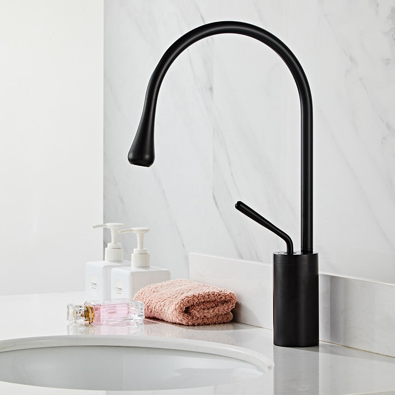 Tropfen Style Basin Faucet Bathroom Swivel Waterfall Faucet