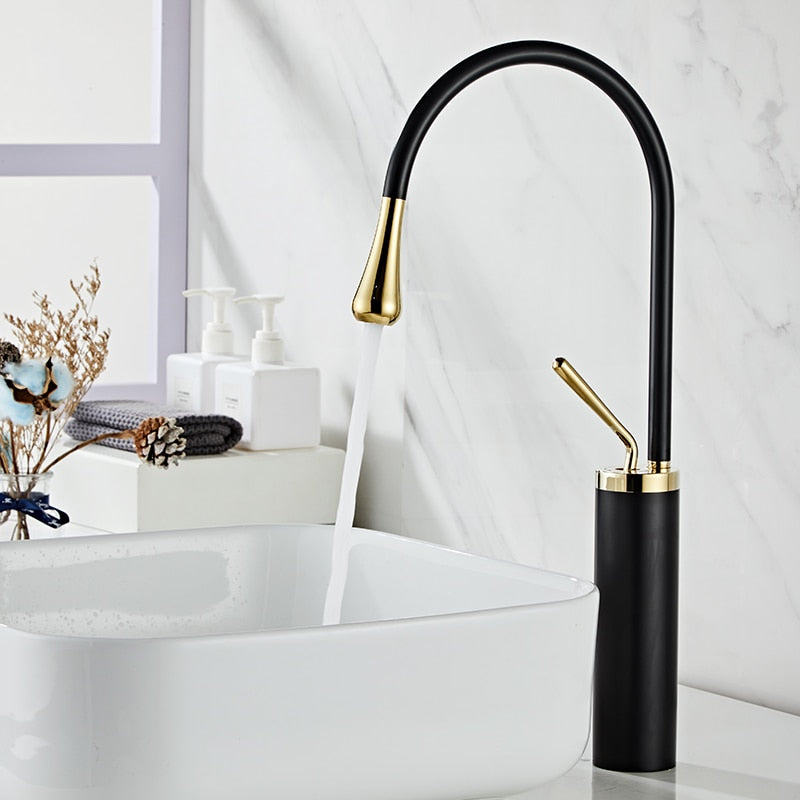 Tropfen Style Basin Faucet Bathroom Swivel Waterfall Faucet