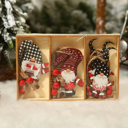 GnomeOrnaments – Festive Wooden Hanging Decorations 