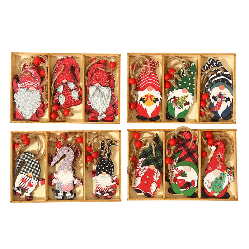 GnomeOrnaments – Festive Wooden Hanging Decorations 