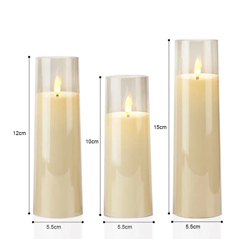Candleset Lux - Set van Flikkerende LED Kaarsen voor Decoratie