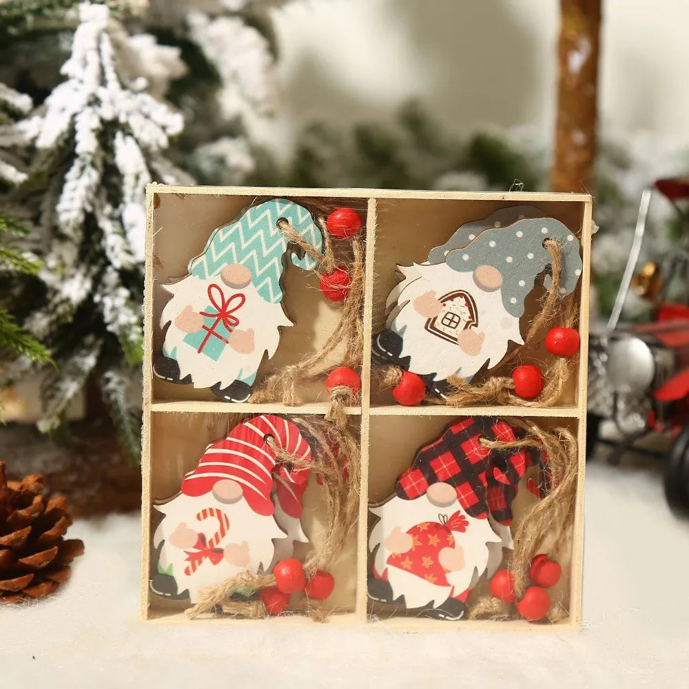 GnomeOrnaments – Festive Wooden Hanging Decorations 