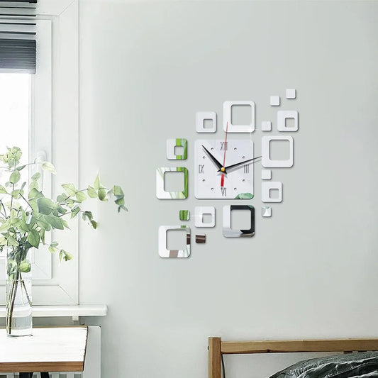 MirrorCraft - Square Acrylic Wall Clock 