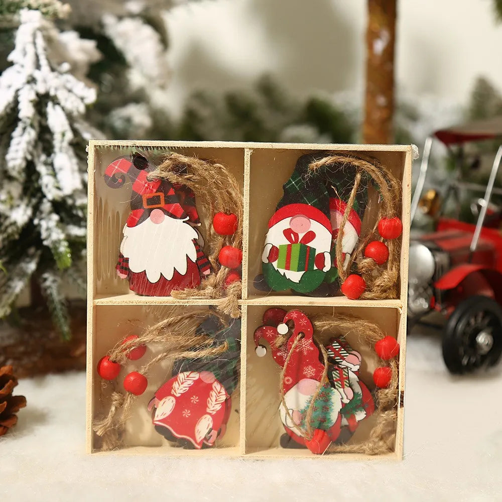 GnomeOrnaments – Festive Wooden Hanging Decorations 