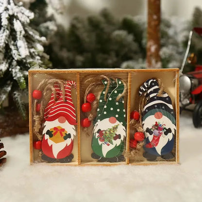 GnomeOrnaments – Festive Wooden Hanging Decorations 