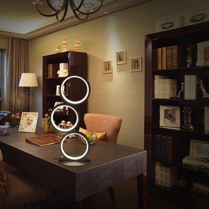 TricolorLuxe - Elegant Reading Lamp with Soft Light
