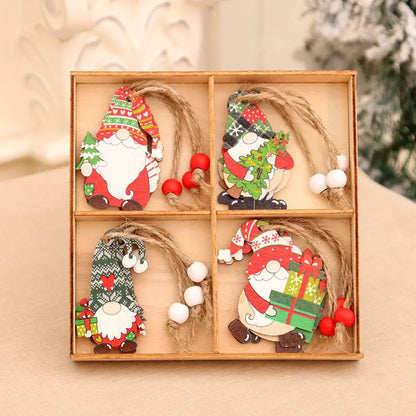 GnomeOrnaments – Festive Wooden Hanging Decorations 