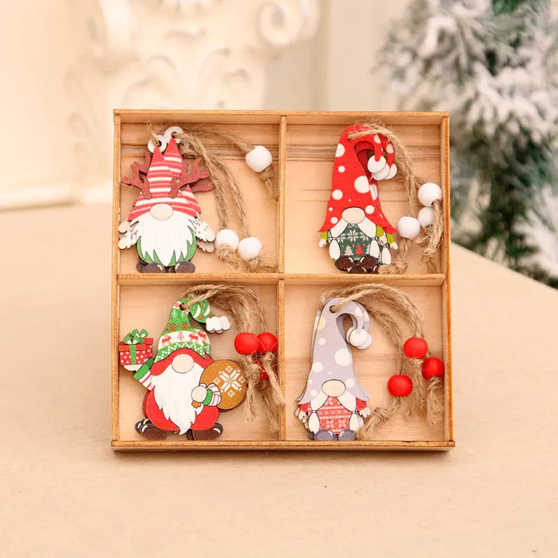 GnomeOrnaments – Festive Wooden Hanging Decorations 