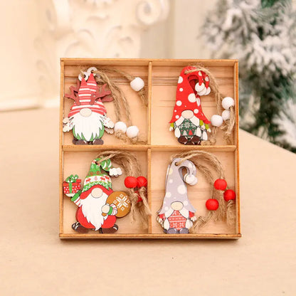 GnomeOrnaments – Festive Wooden Hanging Decorations 