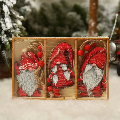 GnomeOrnaments – Festive Wooden Hanging Decorations 