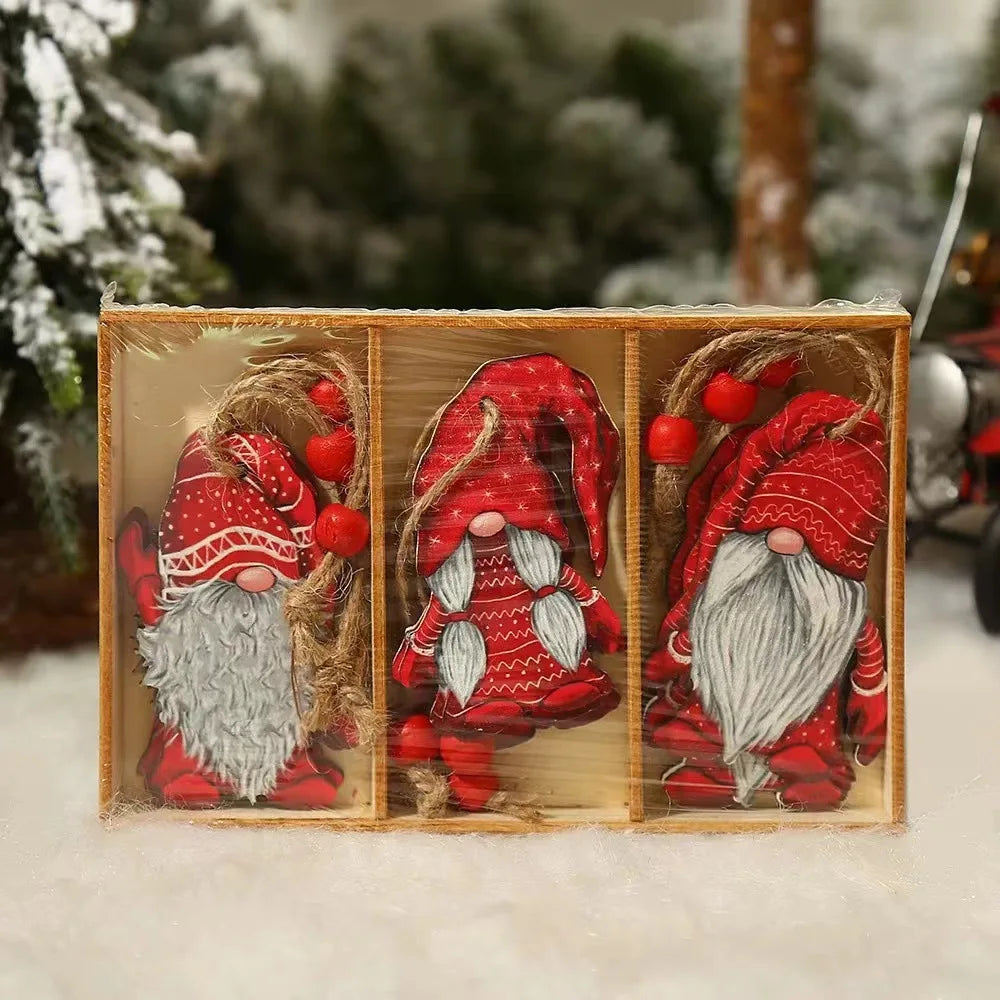 GnomeOrnaments – Festive Wooden Hanging Decorations 