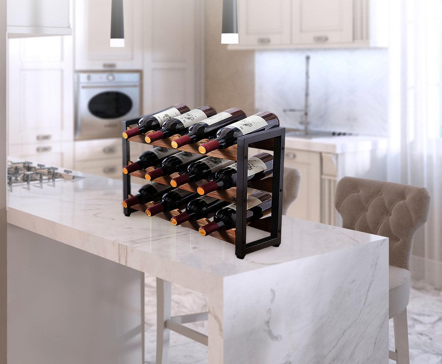 WijnKunst - Elegant Storage Solution for 12 Bottles
