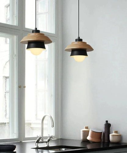 Wooden hanging lamps from Scandinavia 