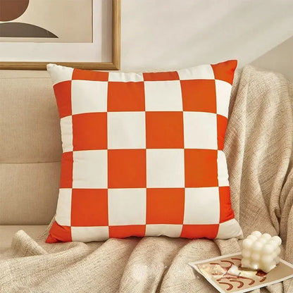 Mode Checkerboard Plaid Kussenhoes – Retro Decoratie voor Elke Ruimte