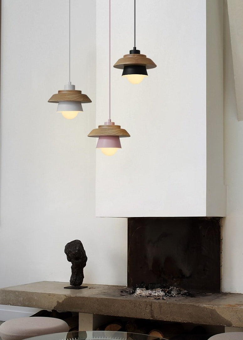 Wooden hanging lamps from Scandinavia 