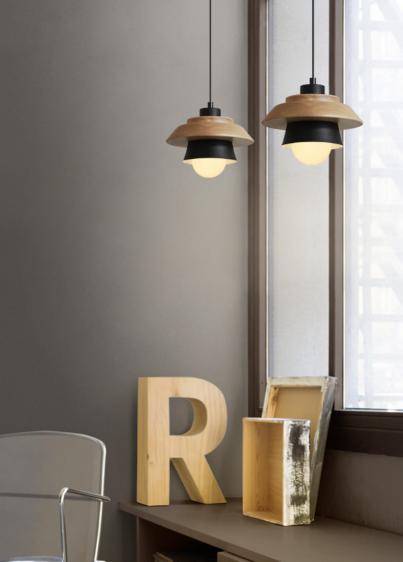 Wooden hanging lamps from Scandinavia 