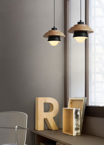 Wooden hanging lamps from Scandinavia 