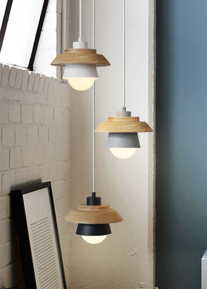 Wooden hanging lamps from Scandinavia 