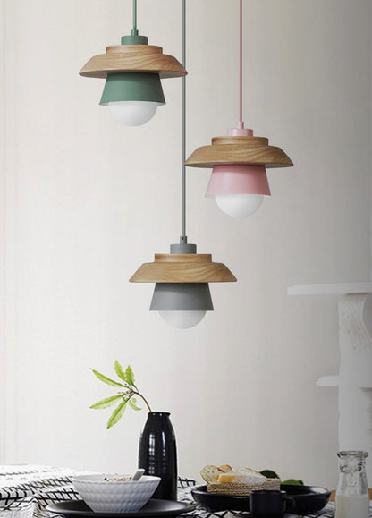 Wooden hanging lamps from Scandinavia 