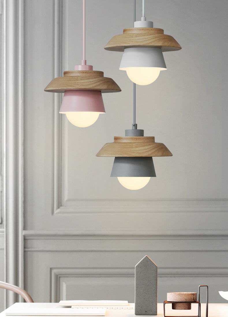 Wooden hanging lamps from Scandinavia 