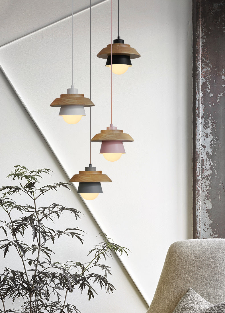 Wooden hanging lamps from Scandinavia 